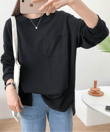 pocket long t-shirt / 3color　hm1425