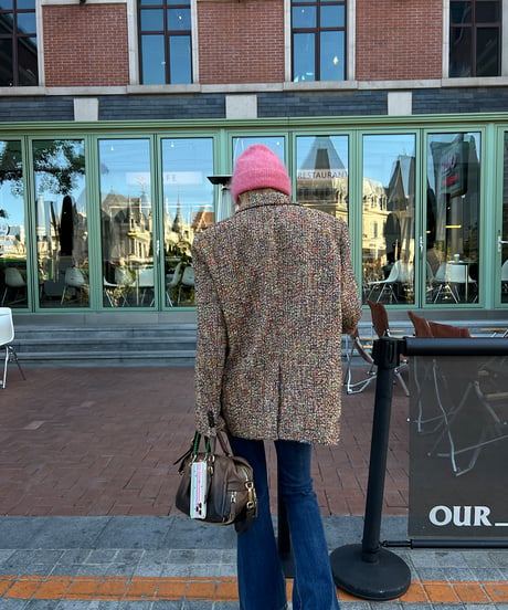 retro tweed jacket / 2color　hm1080