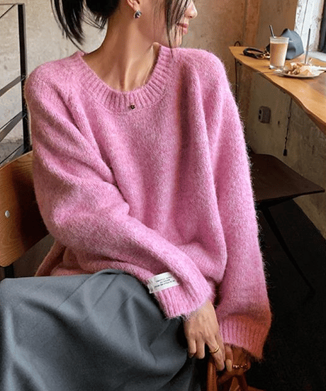 sleeve tag knit / 6color　hm1884