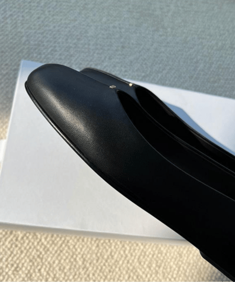 metal bar flat shoes / 2color　hm1539