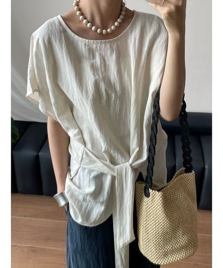 twist hem blouse / 2color　hm2407
