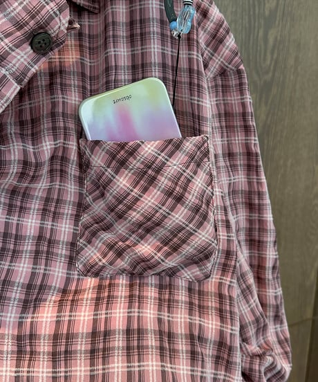 loose checkered shirt  / 2color　hm1428