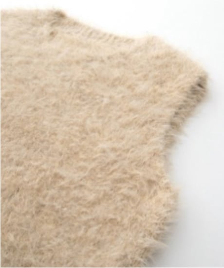 fluffy wool vest / 2color　hm1707