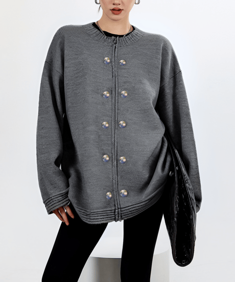 classic knit cardigan / 2color　hm2708