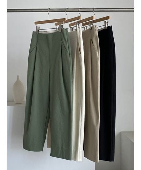 cropped tuck pants / 4color　hm2271