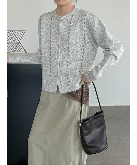 vertical stitch cardigan / 3color　hm2762