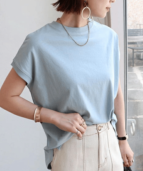 curved cotton top / 7color　hm2957