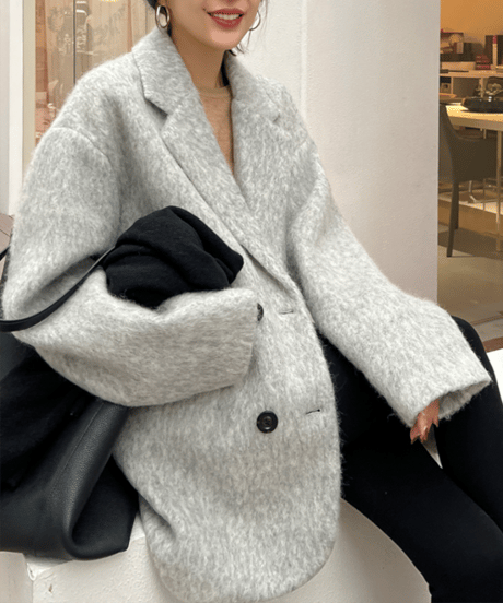 shaggy wool coat　hm1186