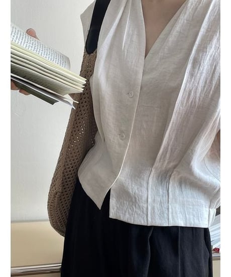 relaxed v?neck blouse / 2color　hm2228