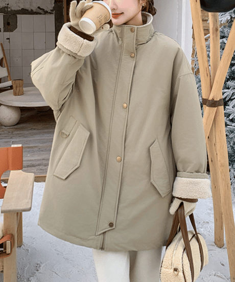 stand collar coat / 2color　hm2710