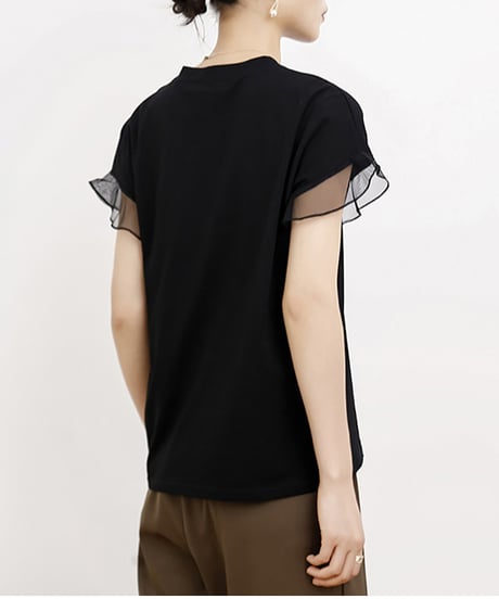 sheer sleeve top / 6color　hm2959