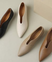retro leather pumps / 4color　hm2494