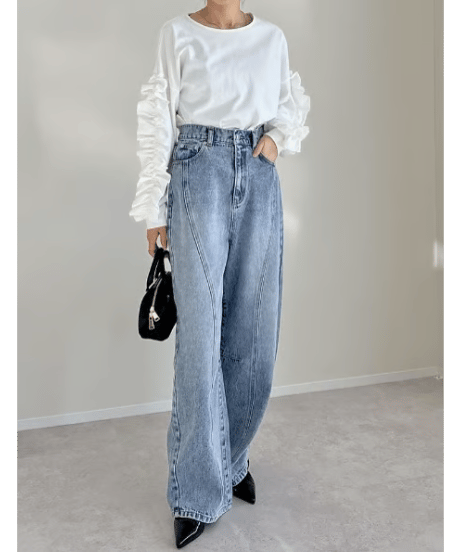 ruffle sleeve pullover / 2color　hm2658