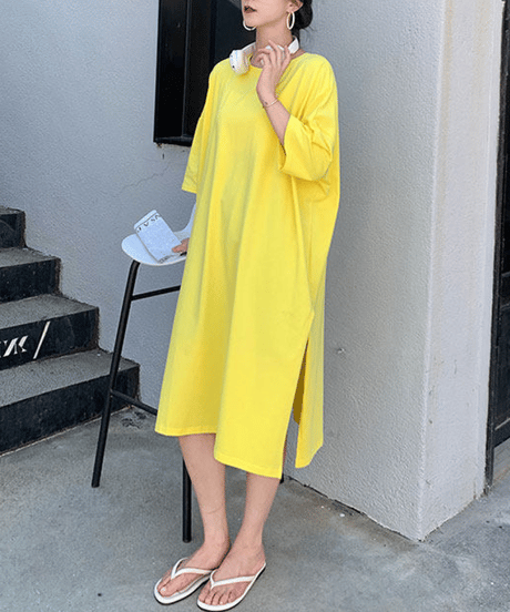 loose t-shirt dress / 9color　hm2940