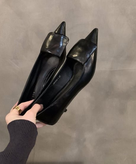 pointed toe design pumps / 4color　hm1904