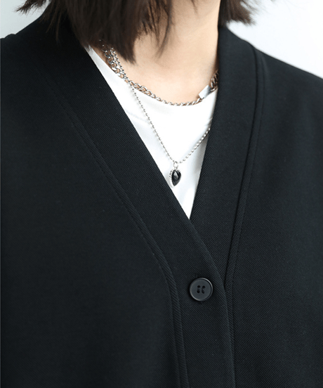 oversized v-neck cardigan / 2color　hm2604
