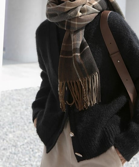 design button knit cardigan　hm1724