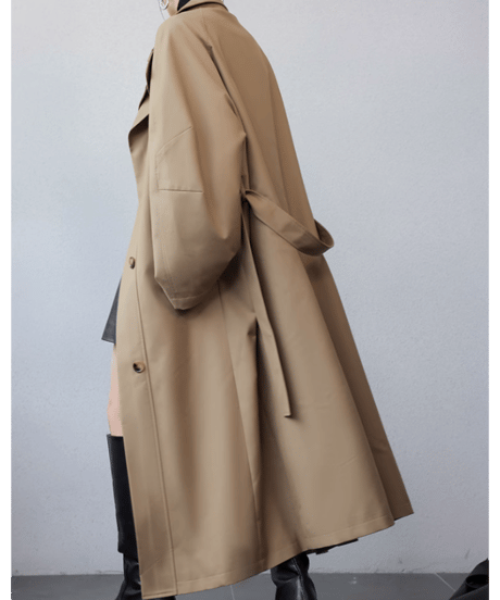 stand collar long coat　hm1843