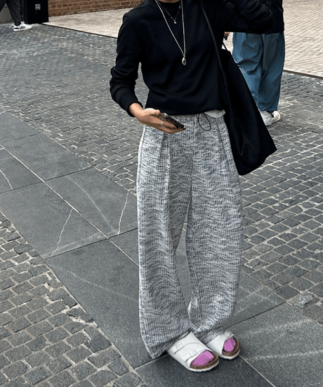 draped wide leg pants　hm1698