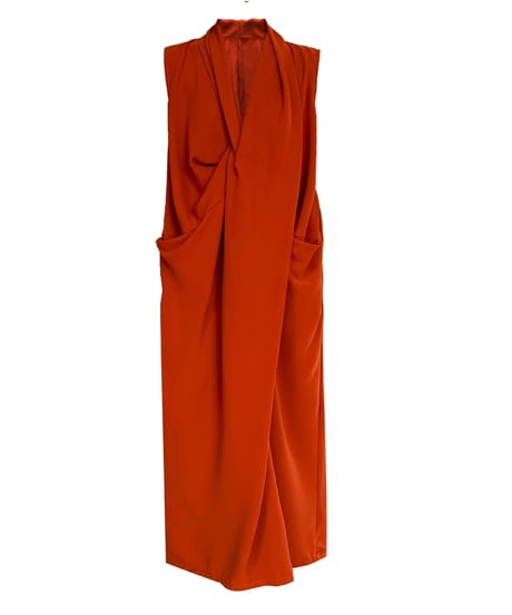 《即納》cross design v-neck dress / 2color　hm2046