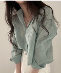 sheer short shirt / 4color　hm2918