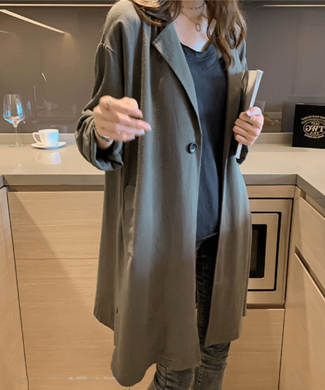 linen long coat / 3color　hm2905