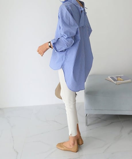 back ribbon shirt / 2color　hm2142