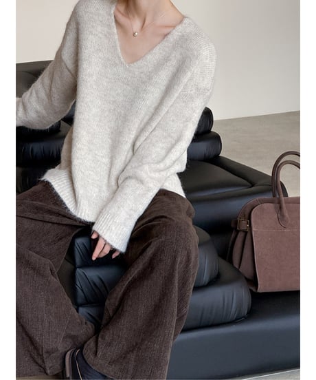layered look knit top / 3color　hm2718