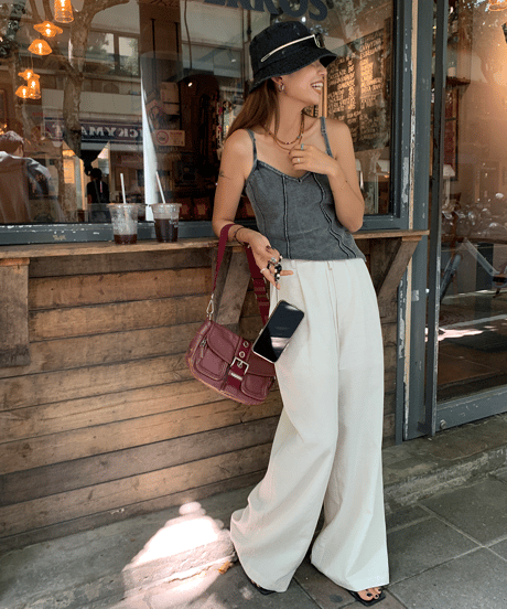 seamline v-neck camisole / 2color　hm1541