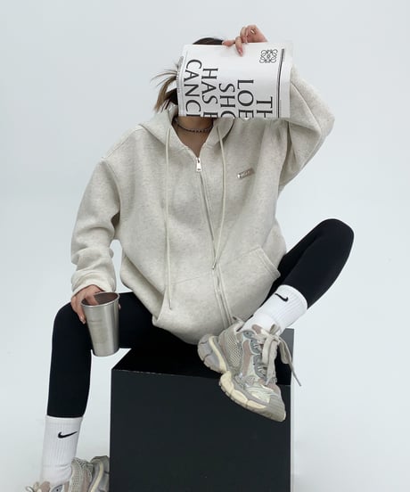 basic zip hoodie / 4color 　hm1946
