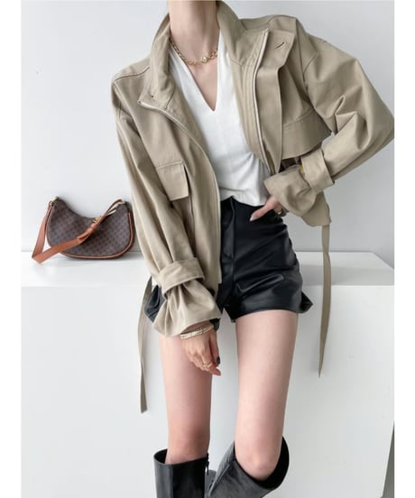 stand collar jacket / 3color　hm2841