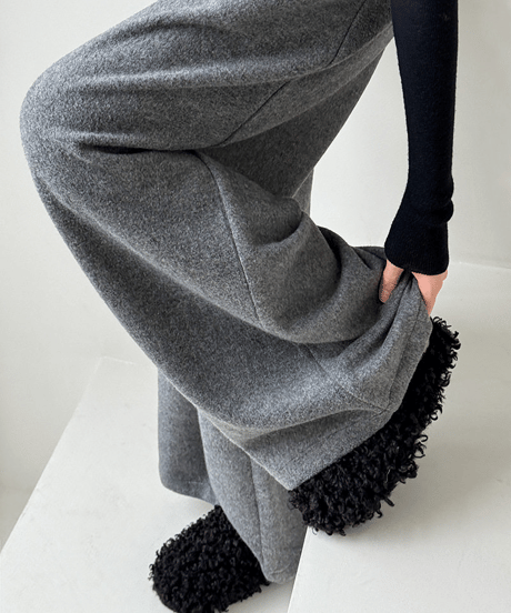 wide leg sweat pants / 2color　hm2738