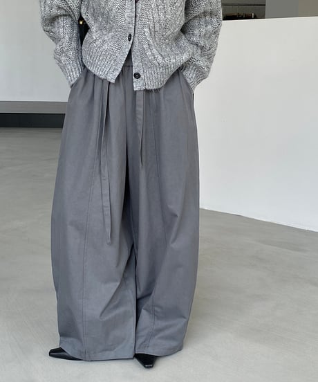 front ribbon pants  / 4color　hm2558
