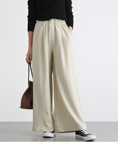 tuck wide pants / 5color　hm2974