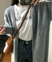 long knit cardigan / 5color　hm2676