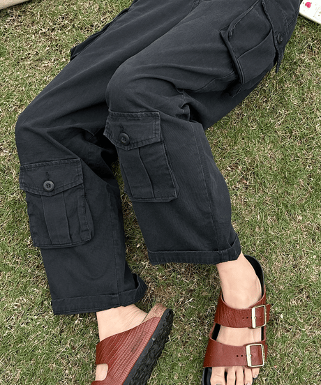 wide leg cargo pants / 2color　hm1343