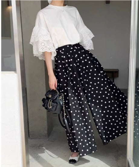 lace sleeve top / 2color　hm2943