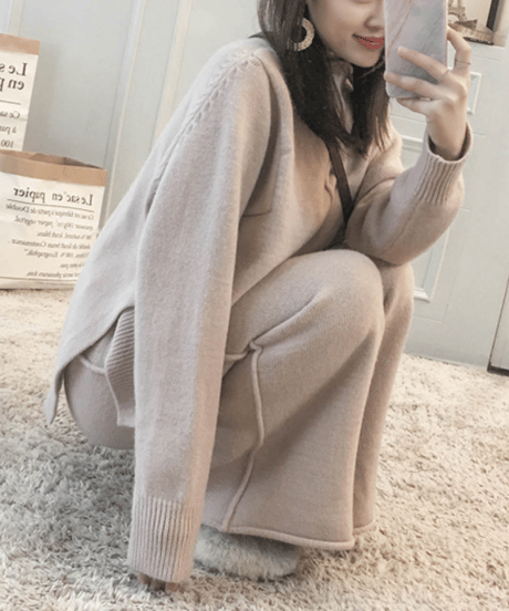 relaxed knit set-up / 2color　hm2597