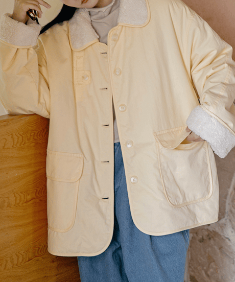 sherpa collar jacket / 2color　hm2712