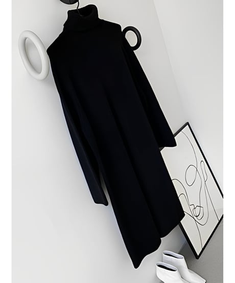 slit turtleneck knit / 3color　hm1876