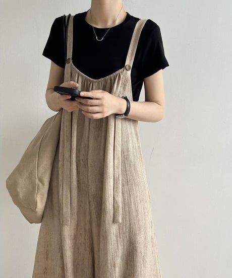 nuance wide overalls / 2color　hm1600