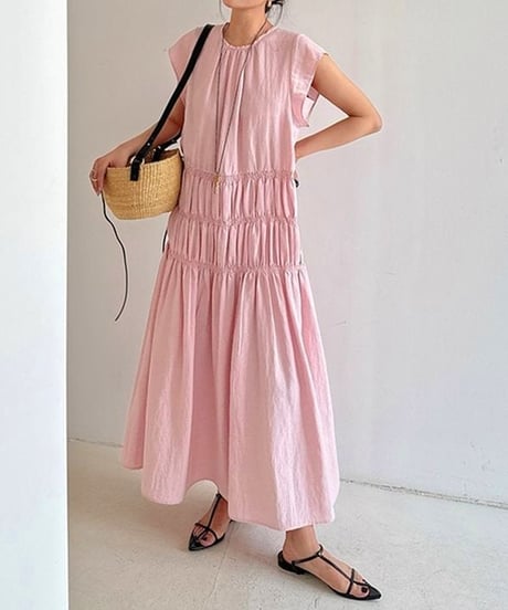 tiered long one-piece　hm2243
