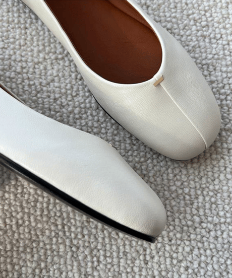 metal bar flat shoes / 2color　hm1539
