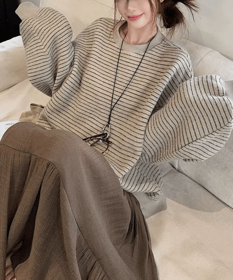 stripe knit top / 2color　hm2622