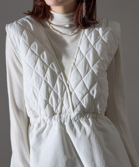 balloon quilted vest / 2color　hm2580