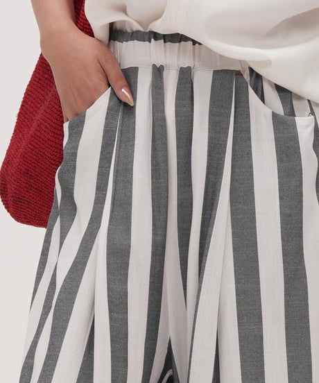 tan striped harem pants　hm2440