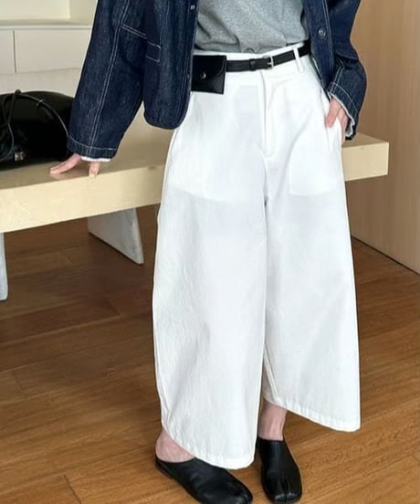 wide cropped pants / 2color　hm2328
