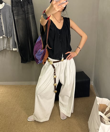 lace tank blouse / 2color　hm2418