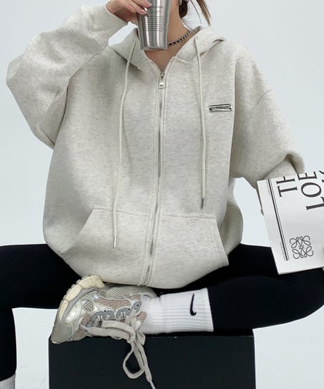 basic zip hoodie / 4color 　hm1946