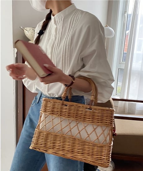 no-collar pintuck blouse / 2color　hm2838